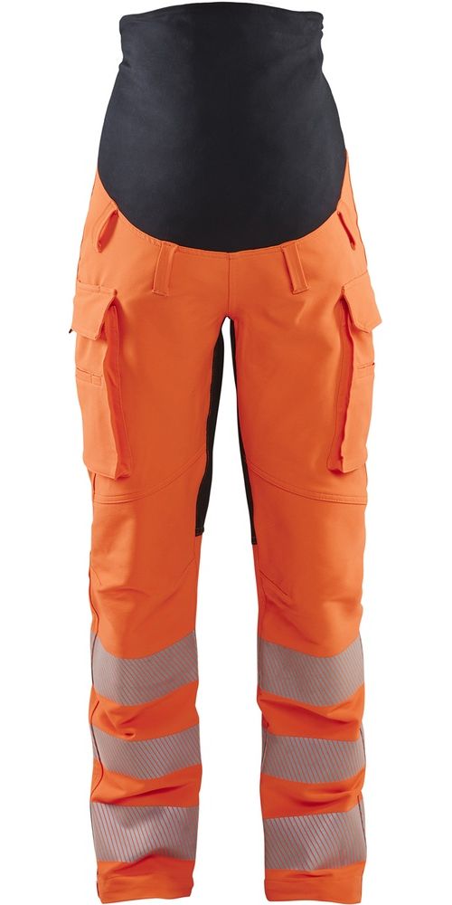 BlklderDamenArbeitshoseHighVisUmstandshose4-Wege-Stretch71001642OrangeSchwarz-L