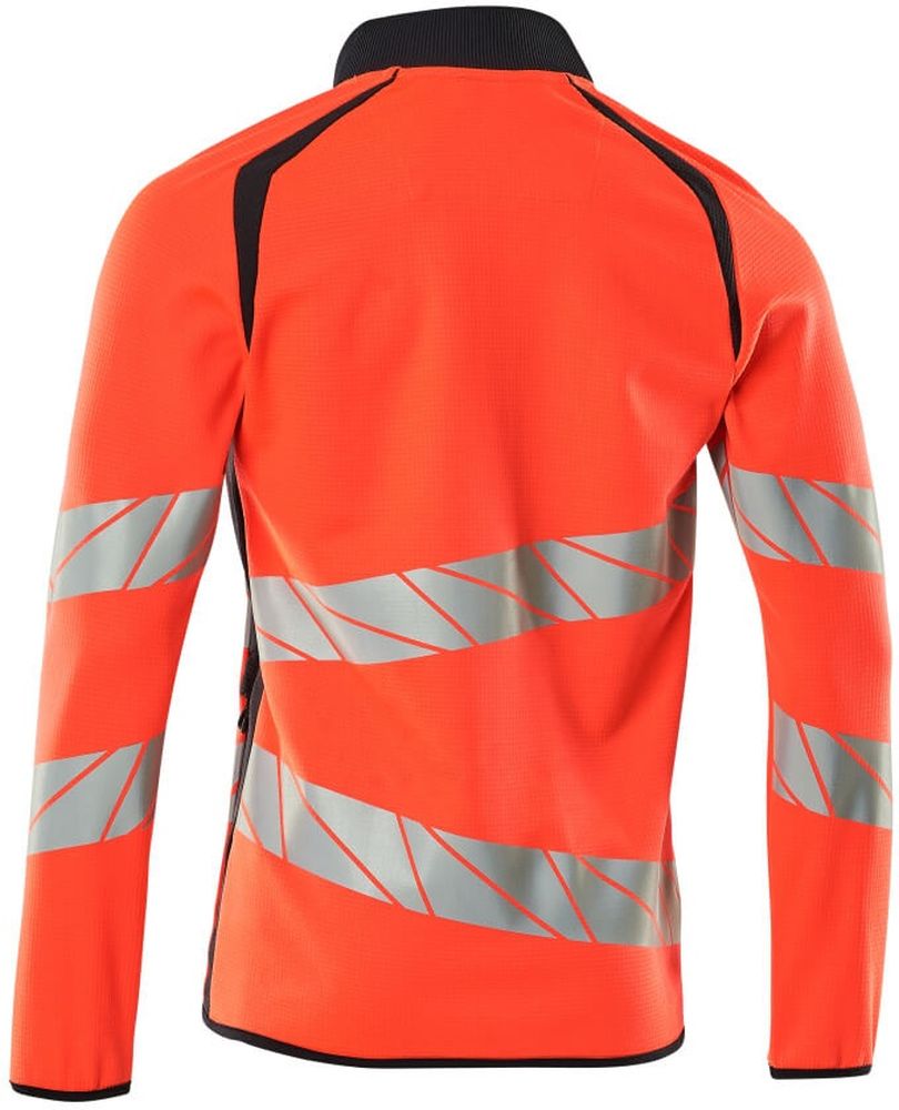 MascotSweatshirtmitReiverschlussAccelerateSafe19184-781Hi-visRotSchwarzblau-XXL