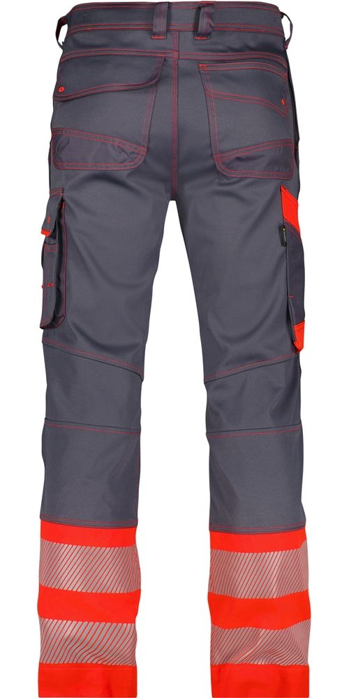 DassyArbeitshoseStretch-WarnschutzbundhosePrincetonPESCOSPA76ZementgrauNeonrot-42