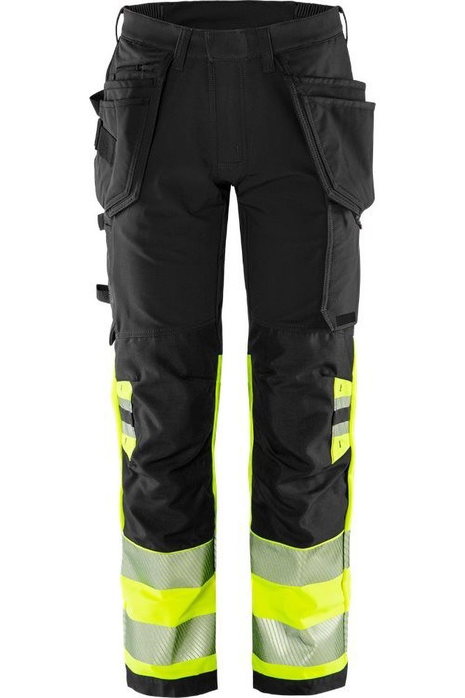 FristadsHighVisGreenHandwerkerStretchhoseKl12643GSTPWarnschutz-GelbSchwarz-C44