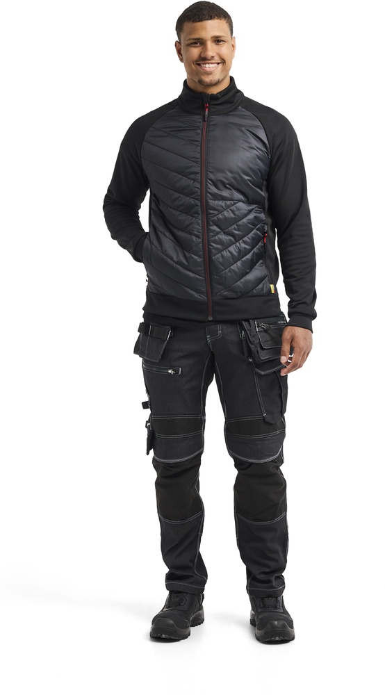 BlklderHybridSweater34182526SchwarzRot-4XL