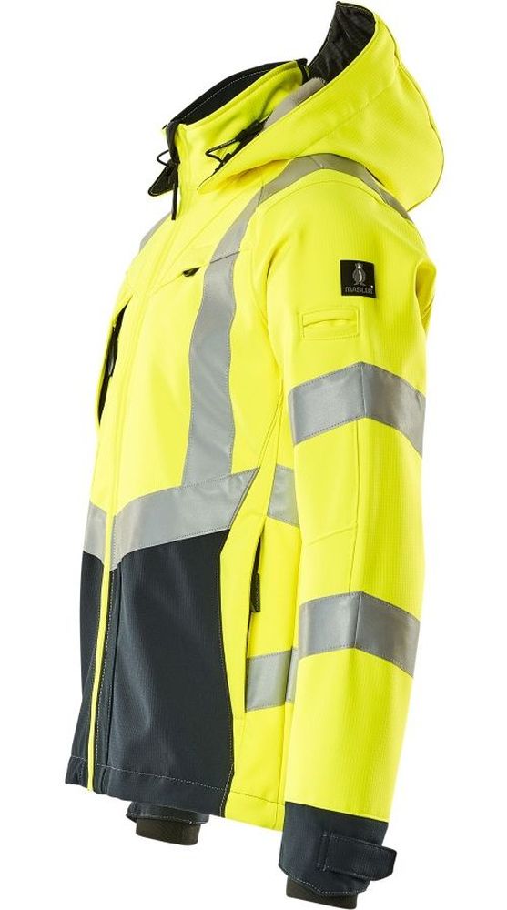 MascotSoftshellJackeBlackpoolSafeSupreme15502-246Hi-visGelbSchwarzblau-XXL