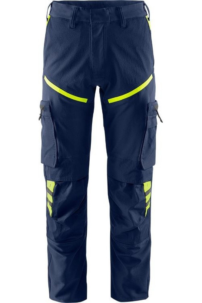 FristadsStretch-Hose2653LWSMarineWarnschutz-Gelb-C44
