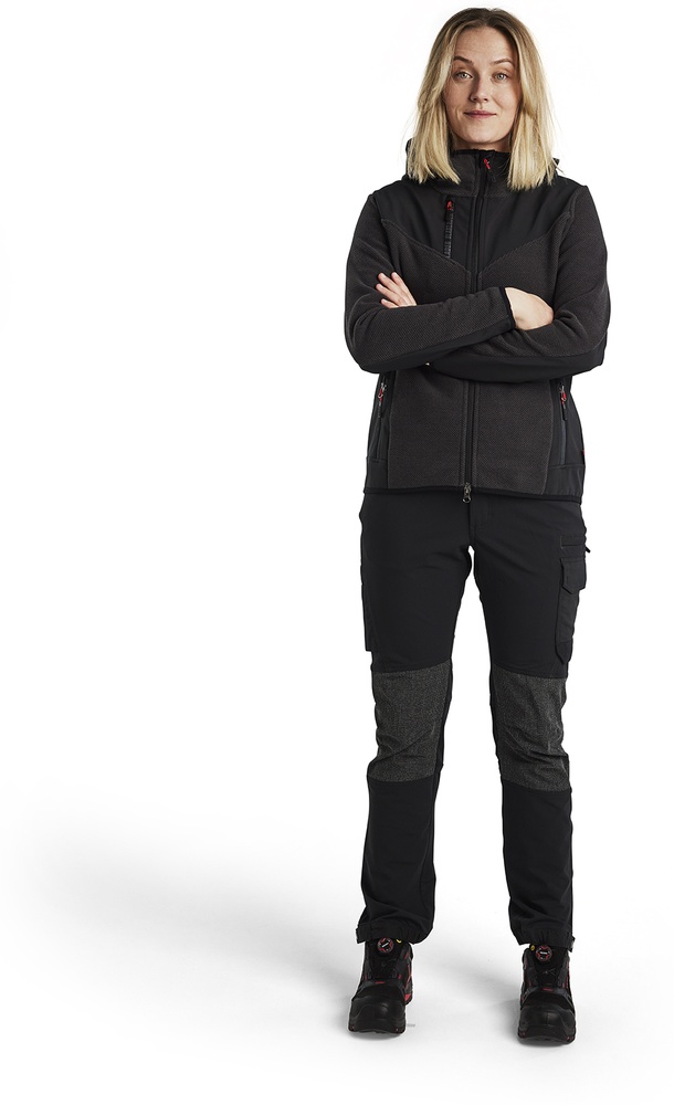 BlklderDamenArbeitsjackeStrickjacke59412536DunkelgrauSchwarz-L