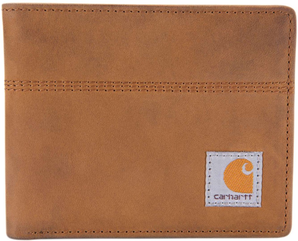 CarharttPortemonnaieSaddleLeatherBifoldWalletCarharttBrown