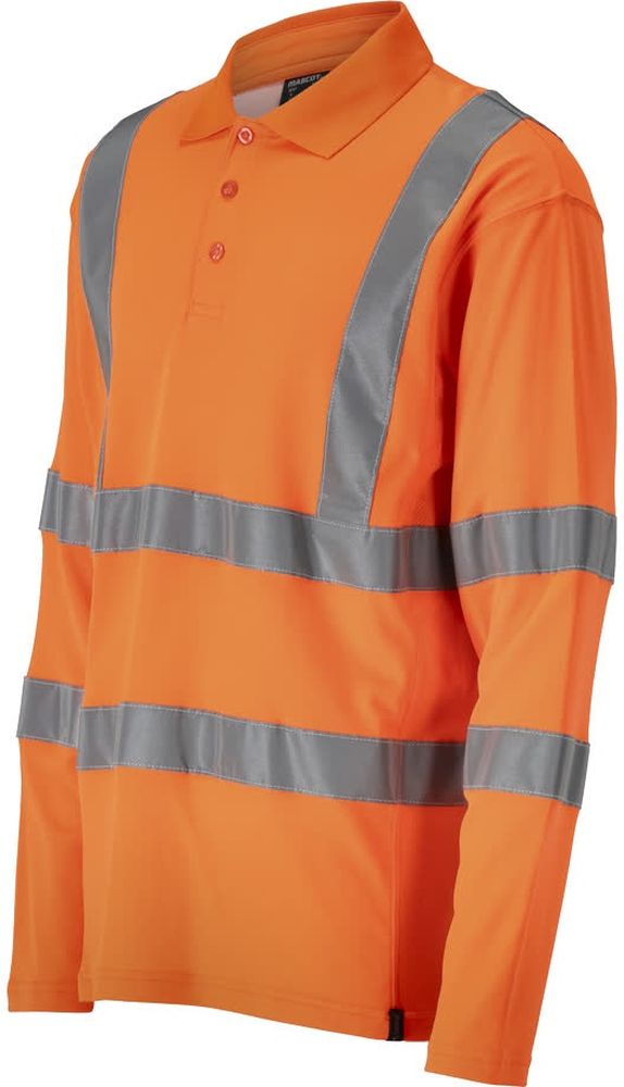 MascotPolo-ShirtLangarmSafeClassic18283-995Hi-visOrange-XXL