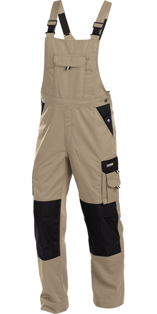 DassyZweifarbigeArbeitslatzhosemitKniepolstertaschenVersaillesPESCO61KhakiSchwarz