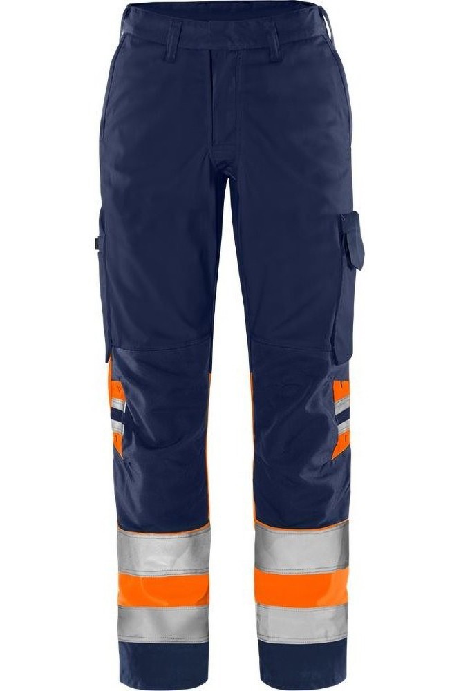 FristadsHighVisGreenHoseDamenKl12652GPLUWarnschutz-OrangeMarine-34