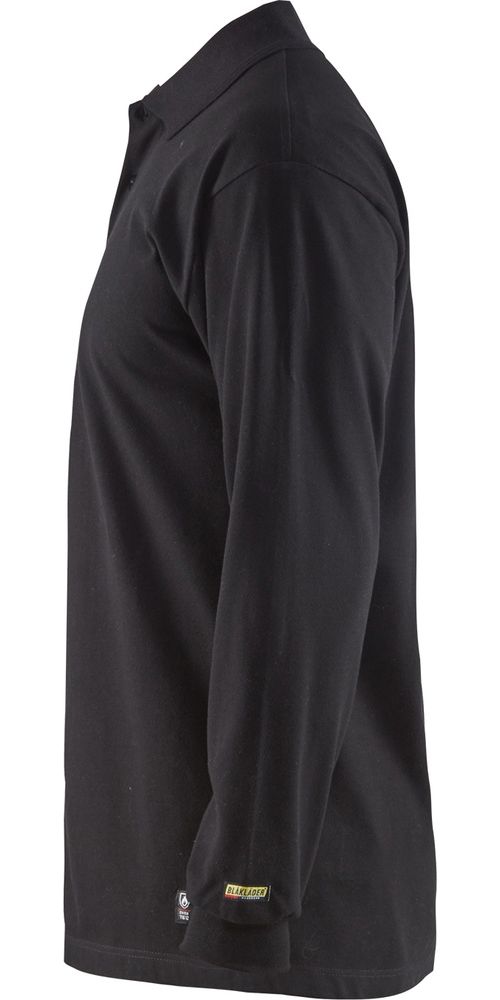 BlklderFlammschutzLangarmPoloshirt33741741Schwarz-4XL