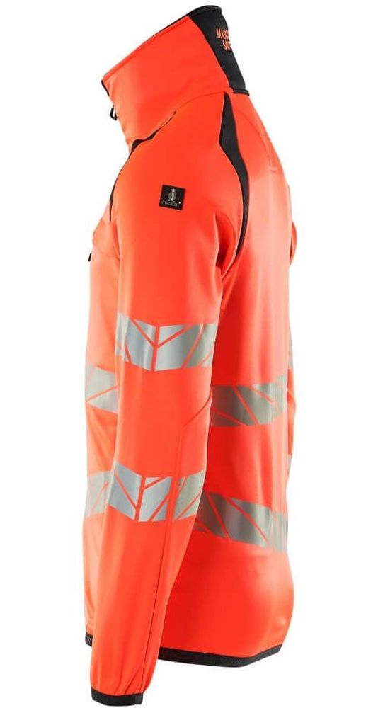 MascotFleecepullovermitReiverschlussAccelerateSafe19103-315Hi-visRotSchwarzblau-XXL