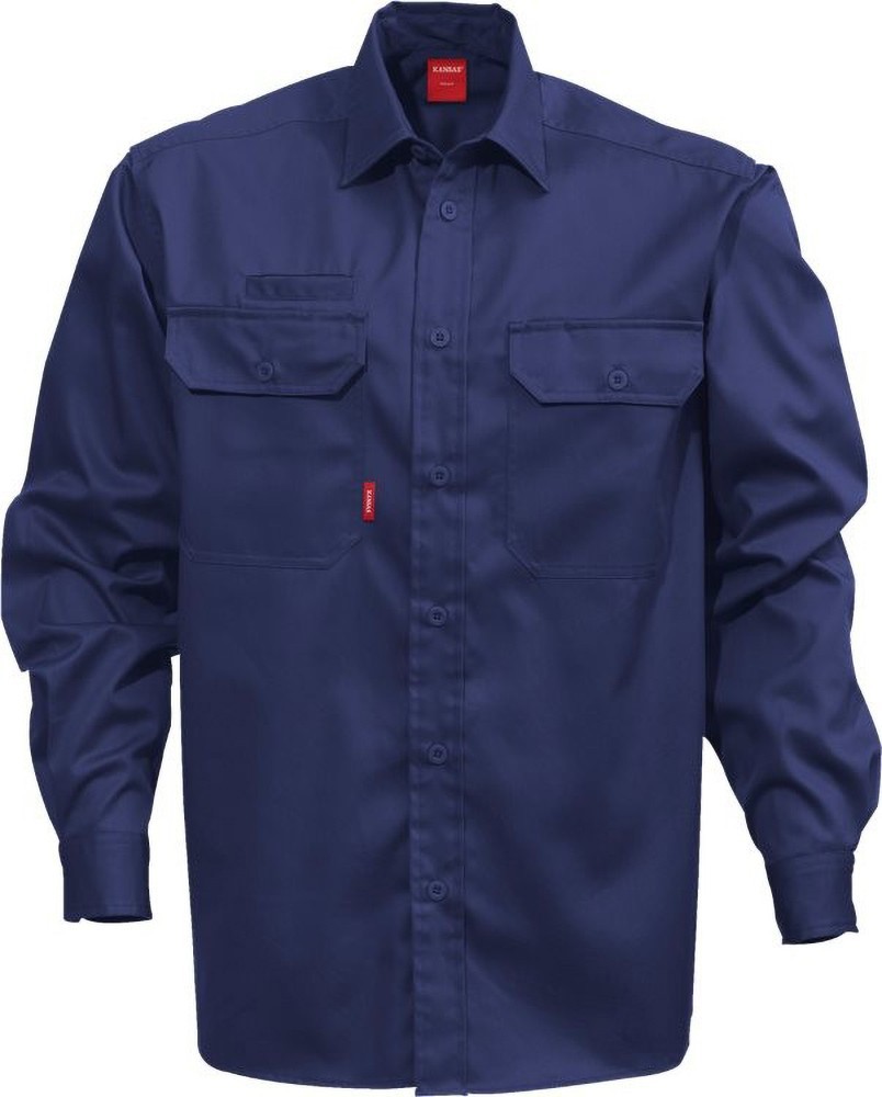 KansasHemdLangarm7385B60Marineblau-XL