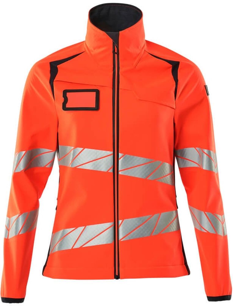 MascotDamenSoftshellJackeAccelerateSafe19012-143Hi-visRotSchwarzblau-XXL