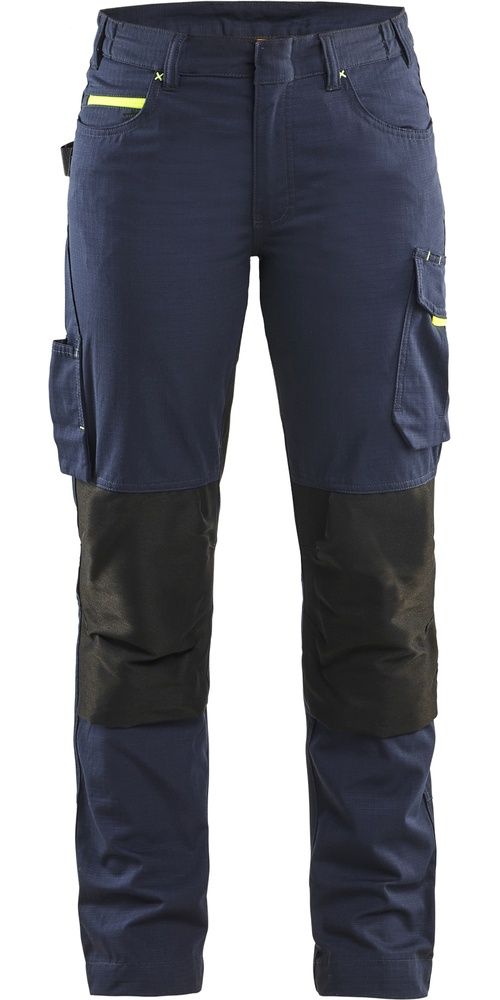 BlklderDamenArbeitshoseServicemitStretch71951330DunkelMarineblauHighVisGelb-C32