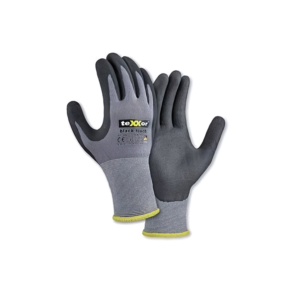 teXXorNylon-StrickhandschuheBlackTouch12Paar2450