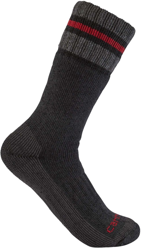 CarharttSynthetic-WoolBlendBootSock2PackBlack