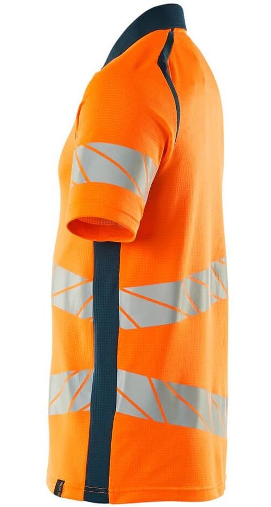 MascotPolo-ShirtAccelerateSafe19083-771Hi-visOrangeDunkelpetroleum-XXL