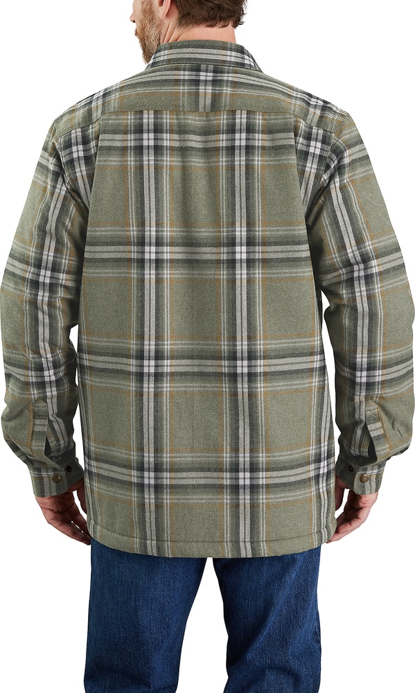 CarharttJackeFlannelSherpaLinedShirtJacBasil-L
