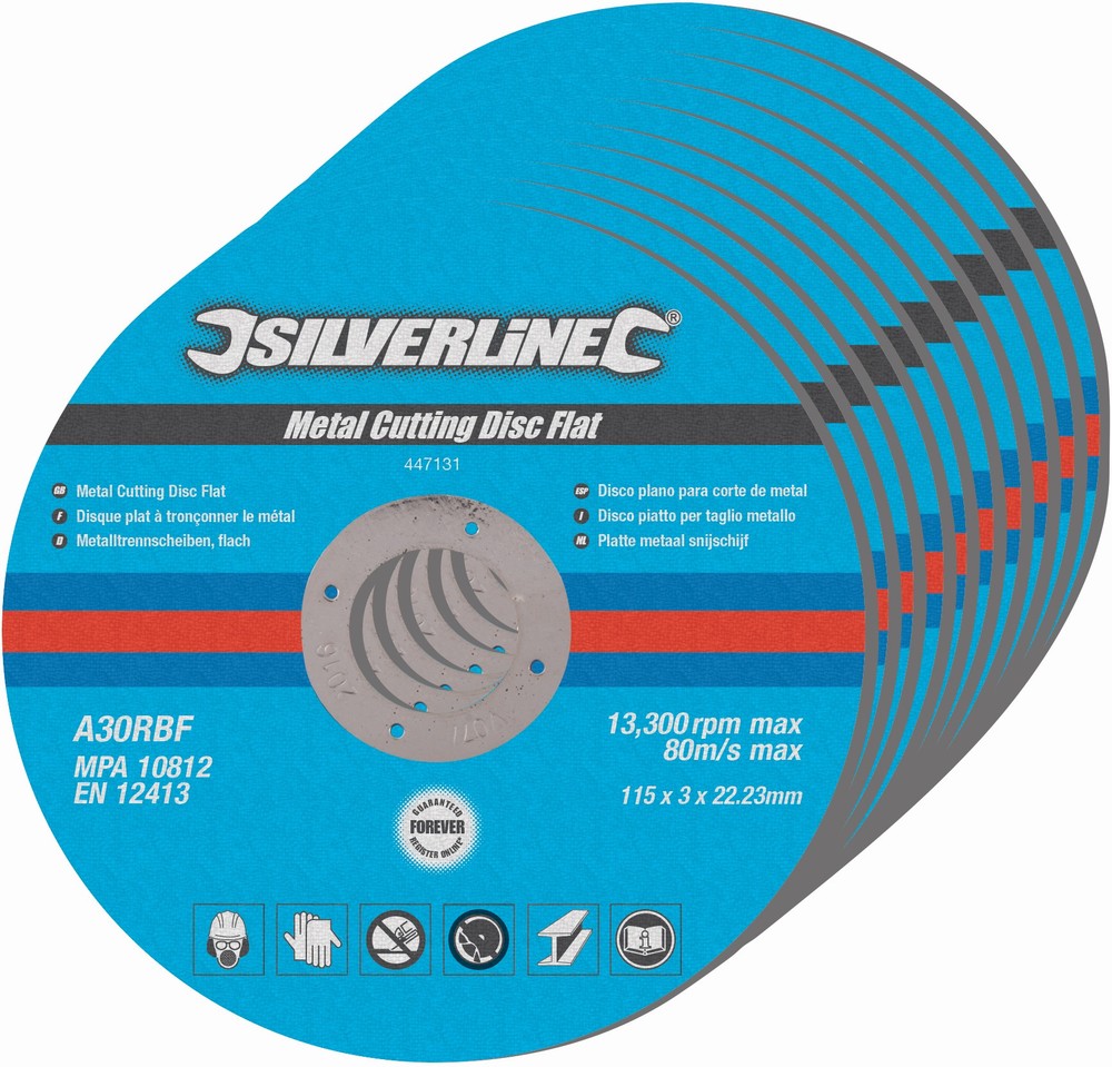 SilverlineSchleif-undTrennscheibenMetalltrennscheibenflach10er-Pckg