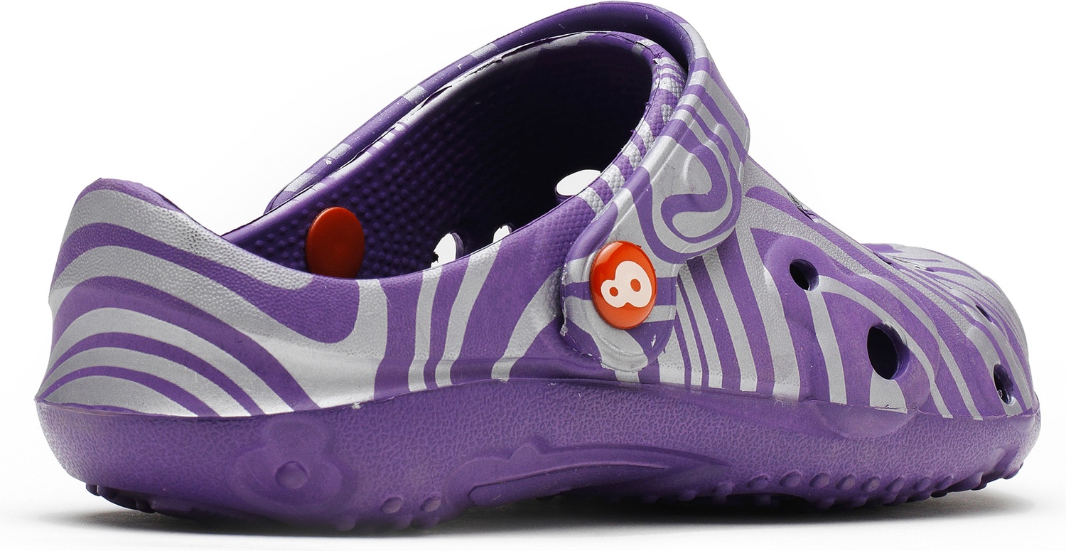 SchuzzSchuzzDamenClogBadeschuheGlobuleFemmeimprimArgentsurpruneSilber-36