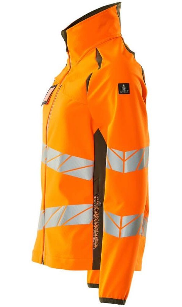 MascotDamenSoftshellJackeAccelerateSafe19012-143Hi-visOrangeMoosgrn-XXL