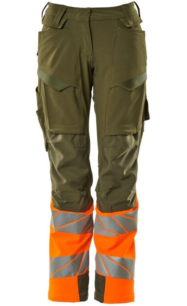 MascotDamenHosemitKnietaschenAccelerateSafe19178-511MoosgrnHi-visOrange-C3476