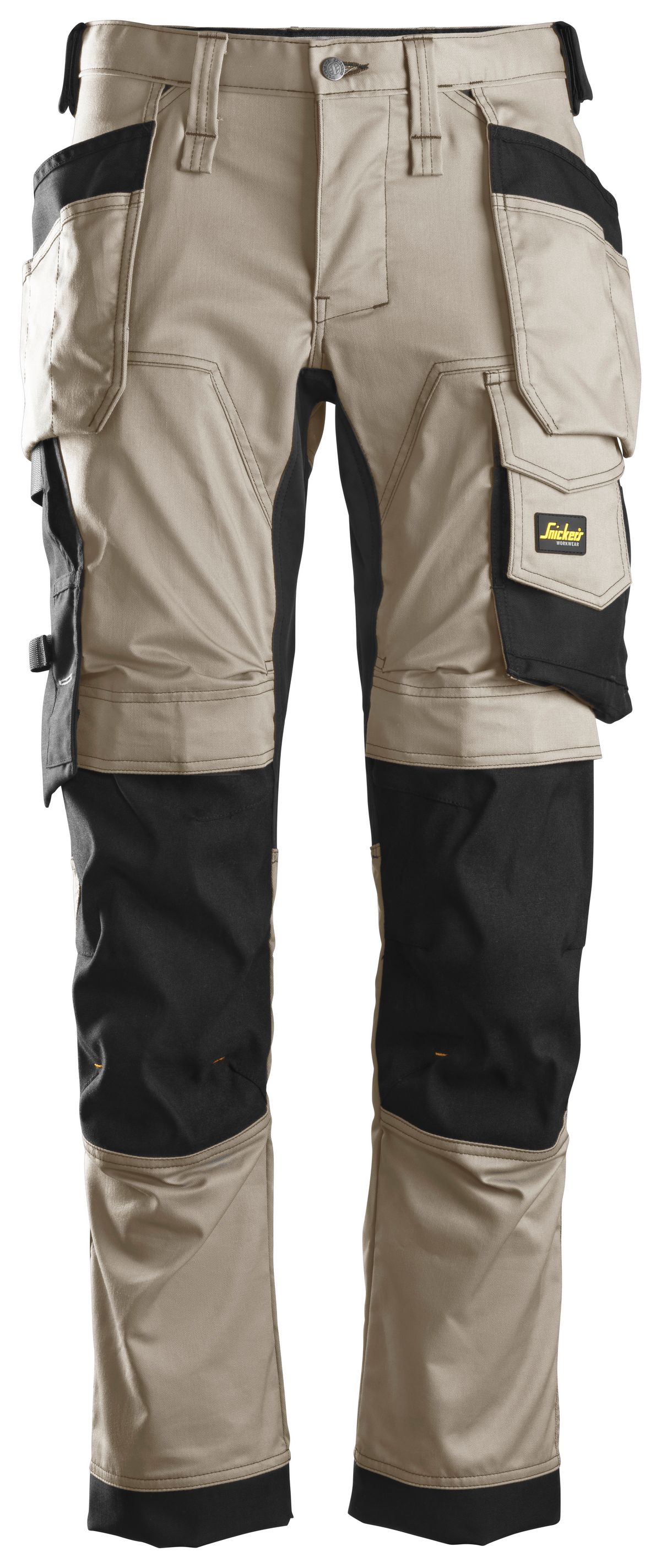 SnickersAllroundWorkStretchArbeitshosemHolstertaschenEN14404Khaki-Schwarz