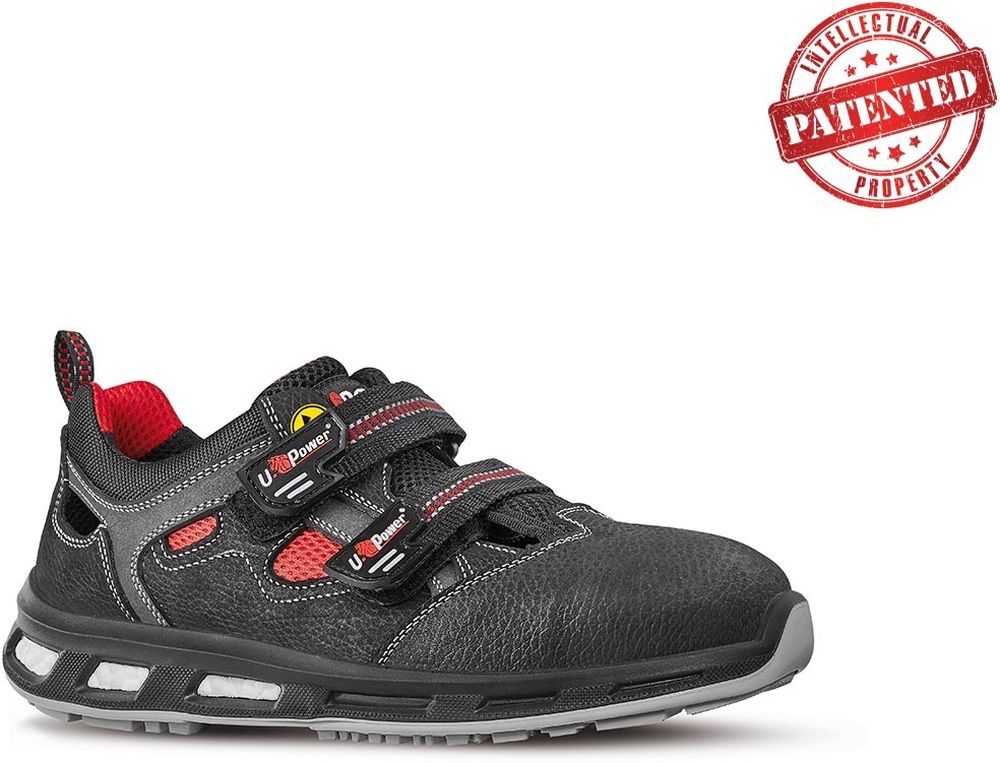 U-PowerSicherheitsschuheSandaleCodyEsdS1PSrcRL30316Schwarz-35