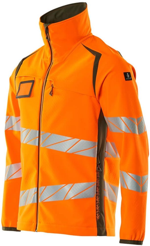 MascotSoftshellJackeAccelerateSafe19002-143Hi-visOrangeMoosgrn-XXL