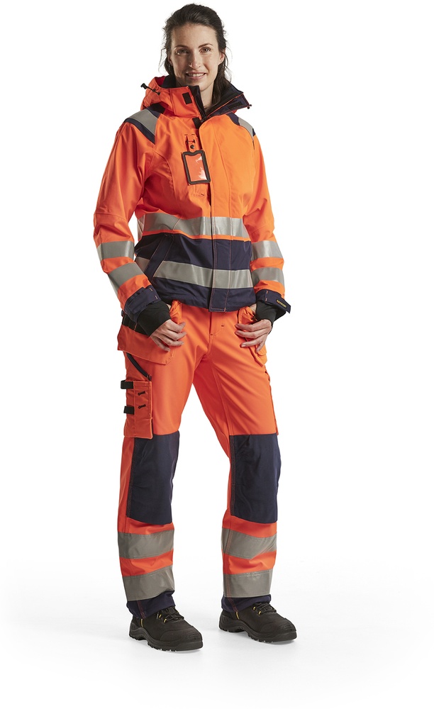 BlklderDamenArbeitsjackeHighVisShellJacke49041987OrangeMarineblau-L