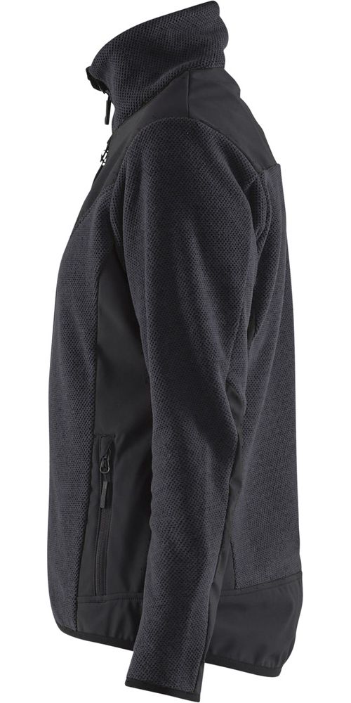 BlklderDamenArbeitsjackeStrickjackemitSoftshell59432536DunkelgrauSchwarz-L