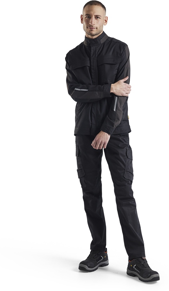 BlklderArbeitsjackeIndustrieJackeStretch44441832SchwarzDunkelgrau-4XL