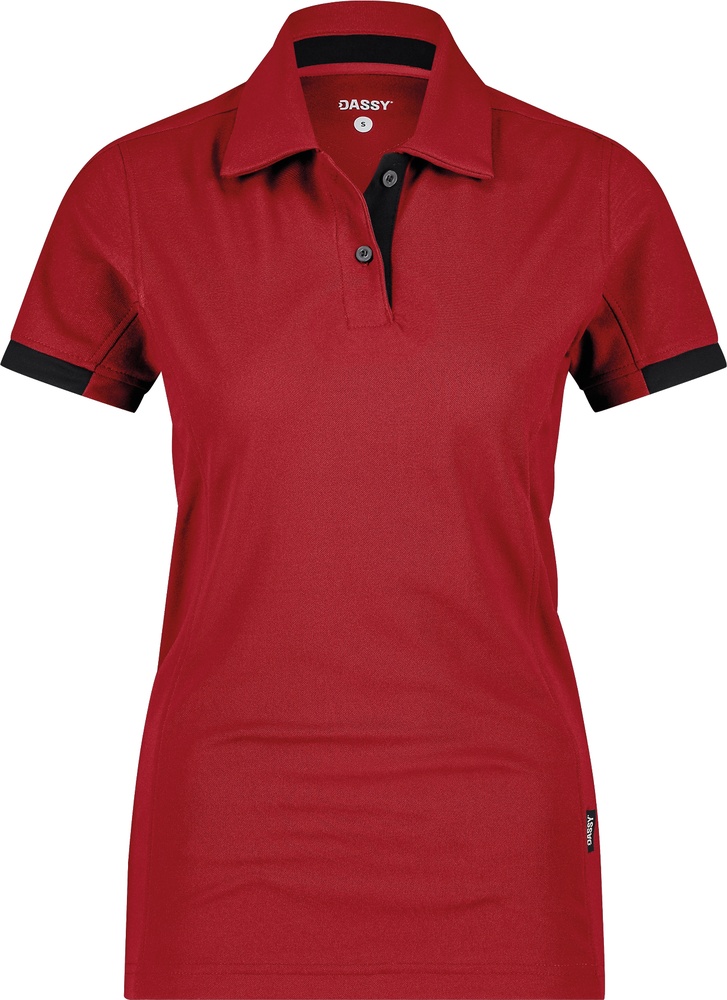 DassyDamenPoloshirtTraxionNextWomenRotSchwarz-XS