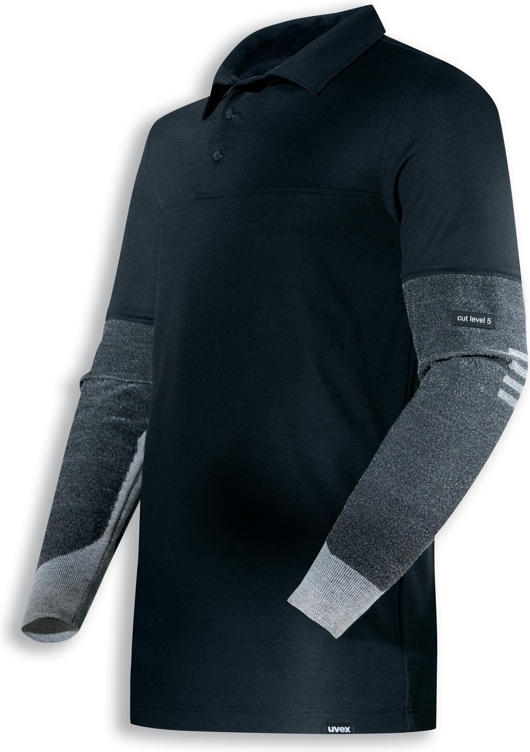 UvexPoloshirtCutSchwarzAnthrazit17266