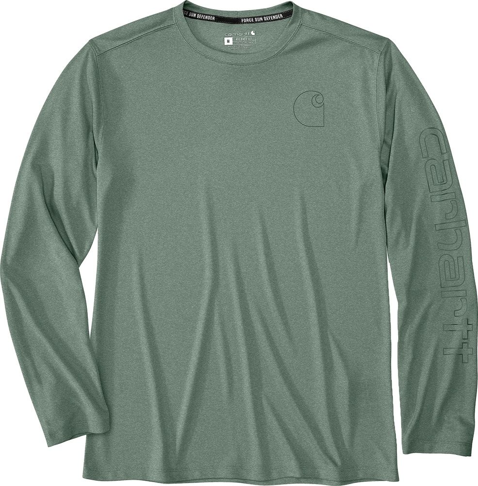 CarharttForceSunDefenderRelaxedLongsleeveLogoT-Shirt107202GreenSlateHeather-S