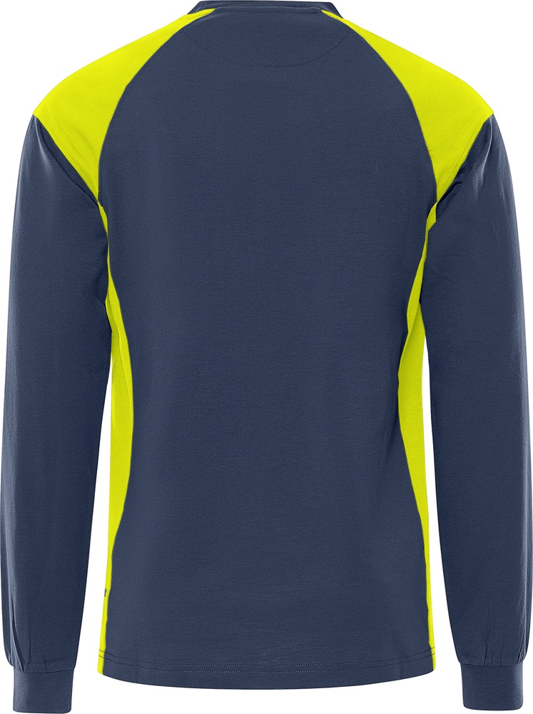 FristadsSchweresLangarm-T-Shirt7071GTM301171NavyHi-VisYellow-4XL