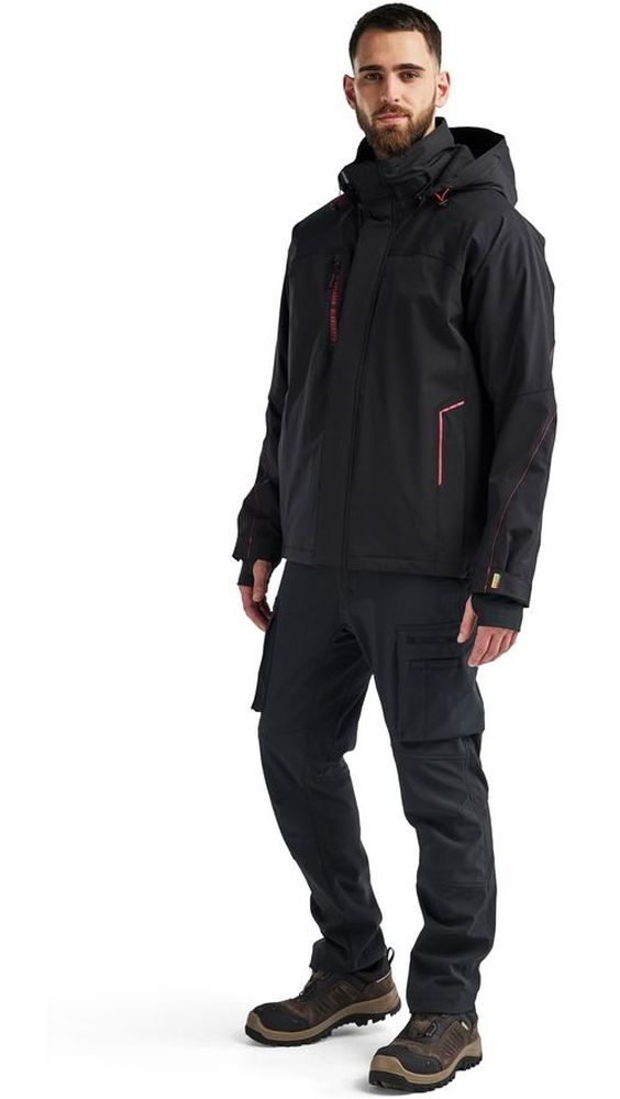 BlklderArbeitsjackeWinterjackeStretch44841917SchwarzRot-4XL