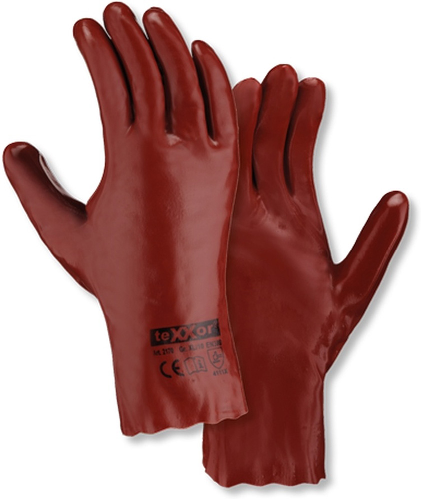 teXXorPvc-HandschuheRotbraun12Paar2170