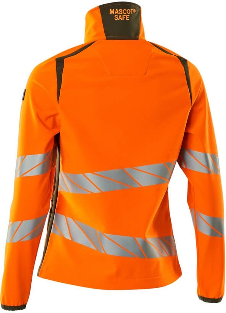 MascotDamenSoftshellJackeAccelerateSafe19012-143Hi-visOrangeMoosgrn-XXL