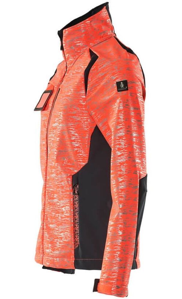 MascotDamenSoftshellJackeAccelerateSafe19212-291Hi-visRotSchwarzblau-XXL