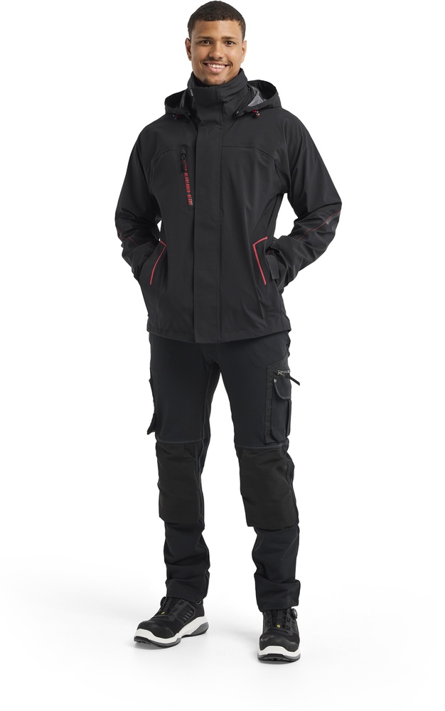 BlklderArbeitsjackeShellJackeStretch44831917SchwarzRot-4XL