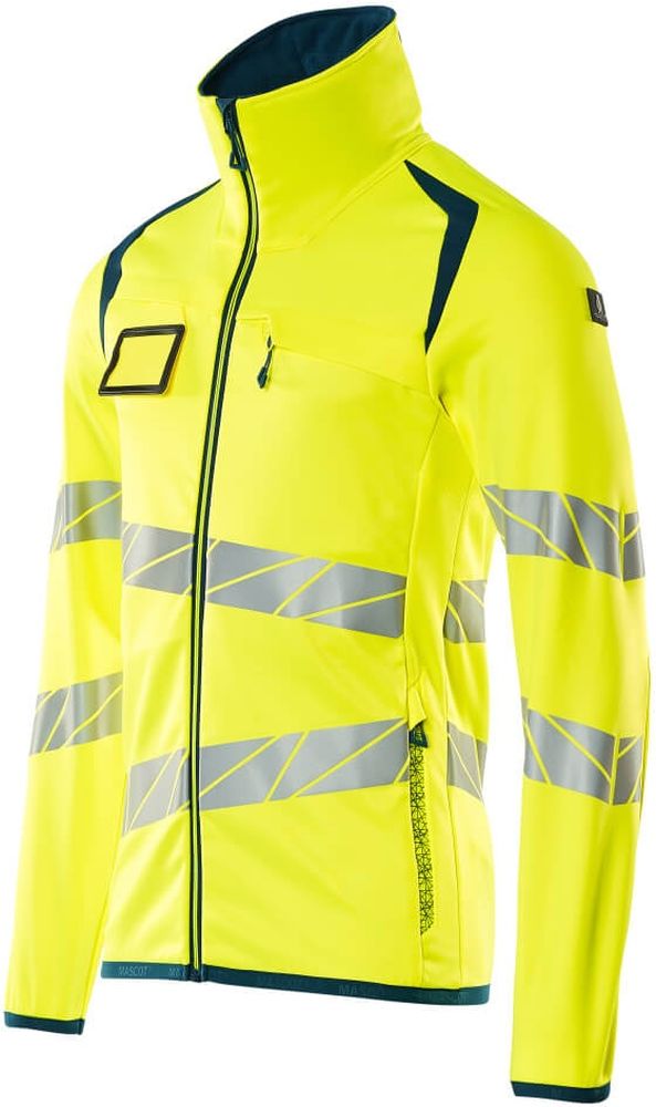 MascotFleecepullovermitReiverschlussAccelerateSafe19103-315Hi-visGelbDunkelpetroleum-XXL