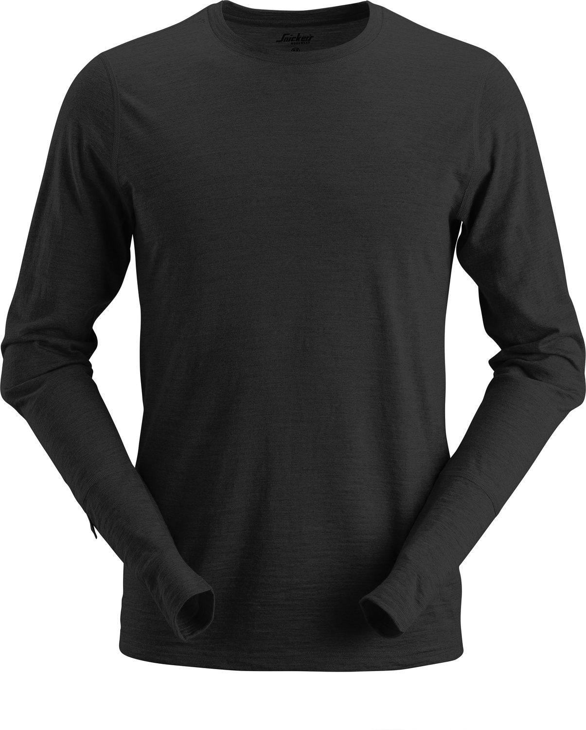 SnickersWorkwearAllroundWorkWoollangarmWoll-T-Shirtschwarz