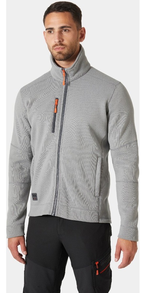 HellyHansenFleecejackeKensingtonKnitFleeceJacketMidGrey-XS