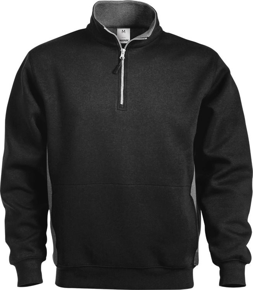 FristadsSweatshirtmithalbemZipperAcodeZipper-Sweatshirt1705DFSchwarz-XS