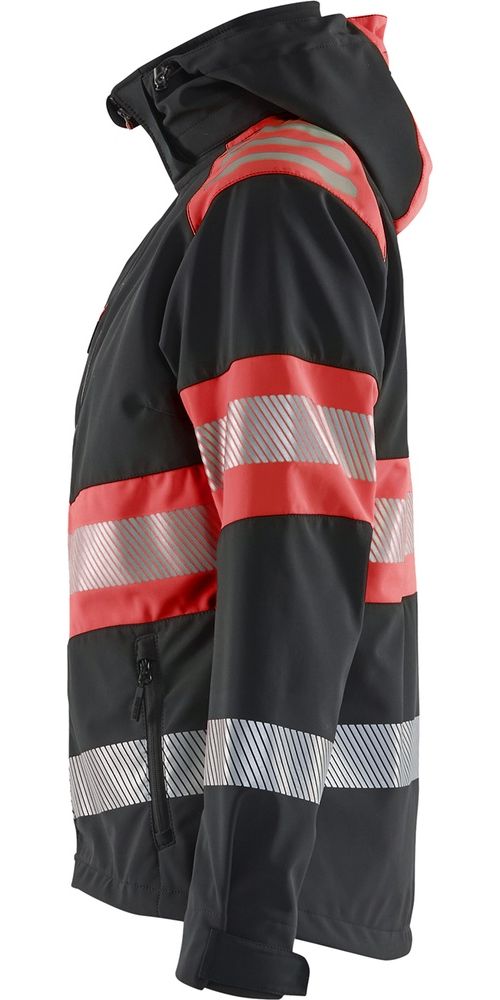 BlklderDamenArbeitsjackeHighVisSoftshellJacke44042513SchwarzHighRot-L