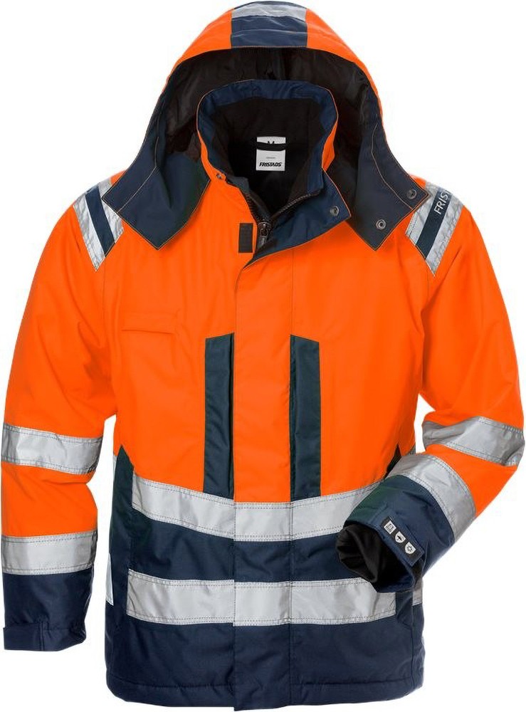 FristadsHighVisAirtechWinterjackeDamenKl34037GTTWarnschutz-OrangeMarine-XS