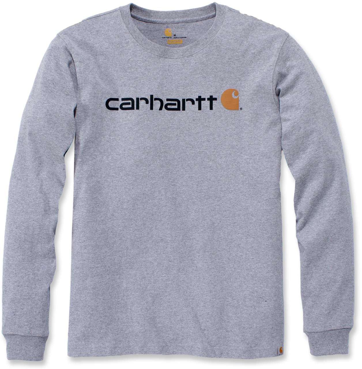 CarharttHerrenT-ShirtCoreLogoT-ShirtLSHeatherGrey