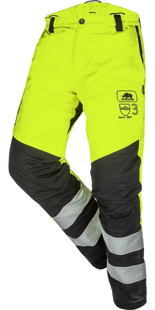 SIPBundhoseHi-VisSchnittschutzhose1RQ3NeongelbSchwarz-XL