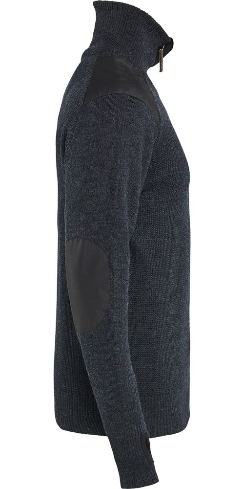 BlklderWollsweaterHalfZip46301071DunkelgrauSchwarz-4XL
