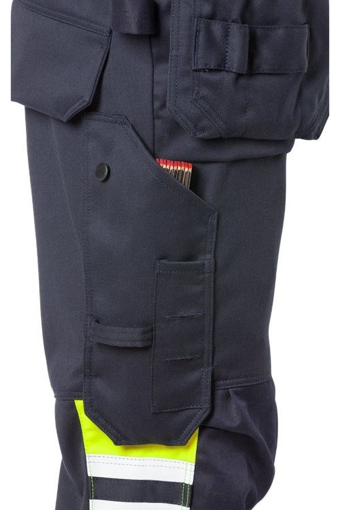 FristadsFlamestatHighVisStretch-HandwerkerhoseKl12163ATHFWarnschutz-GelbMarine